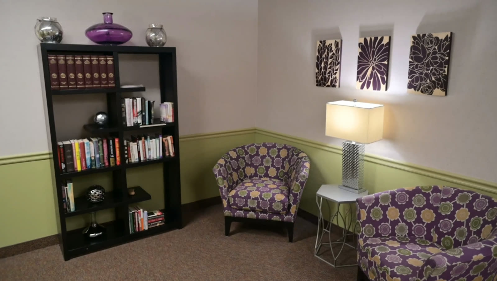 A cozy reading nook
